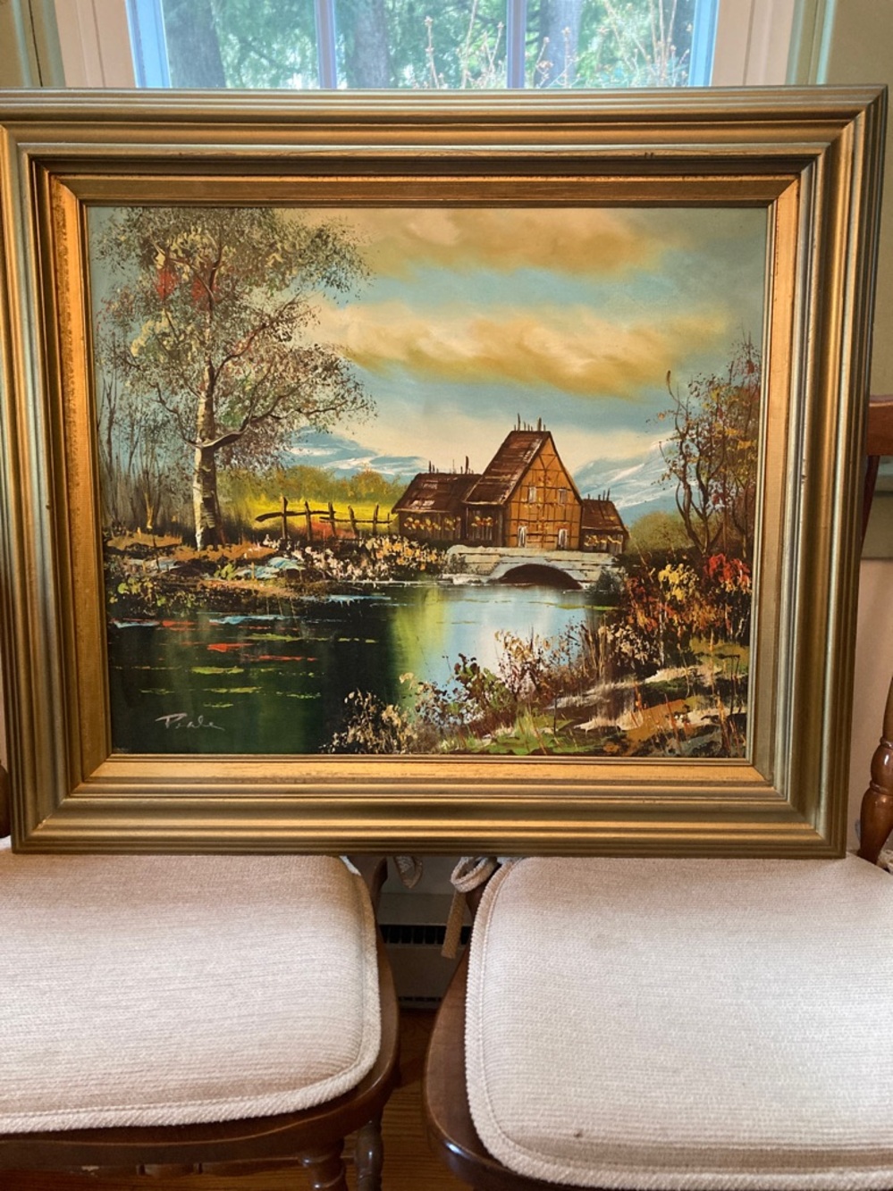 Framed Rustic Barn Landscape Wall Art - Multi-Color